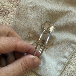 Kendra Scott Pepper Silver and White earrings